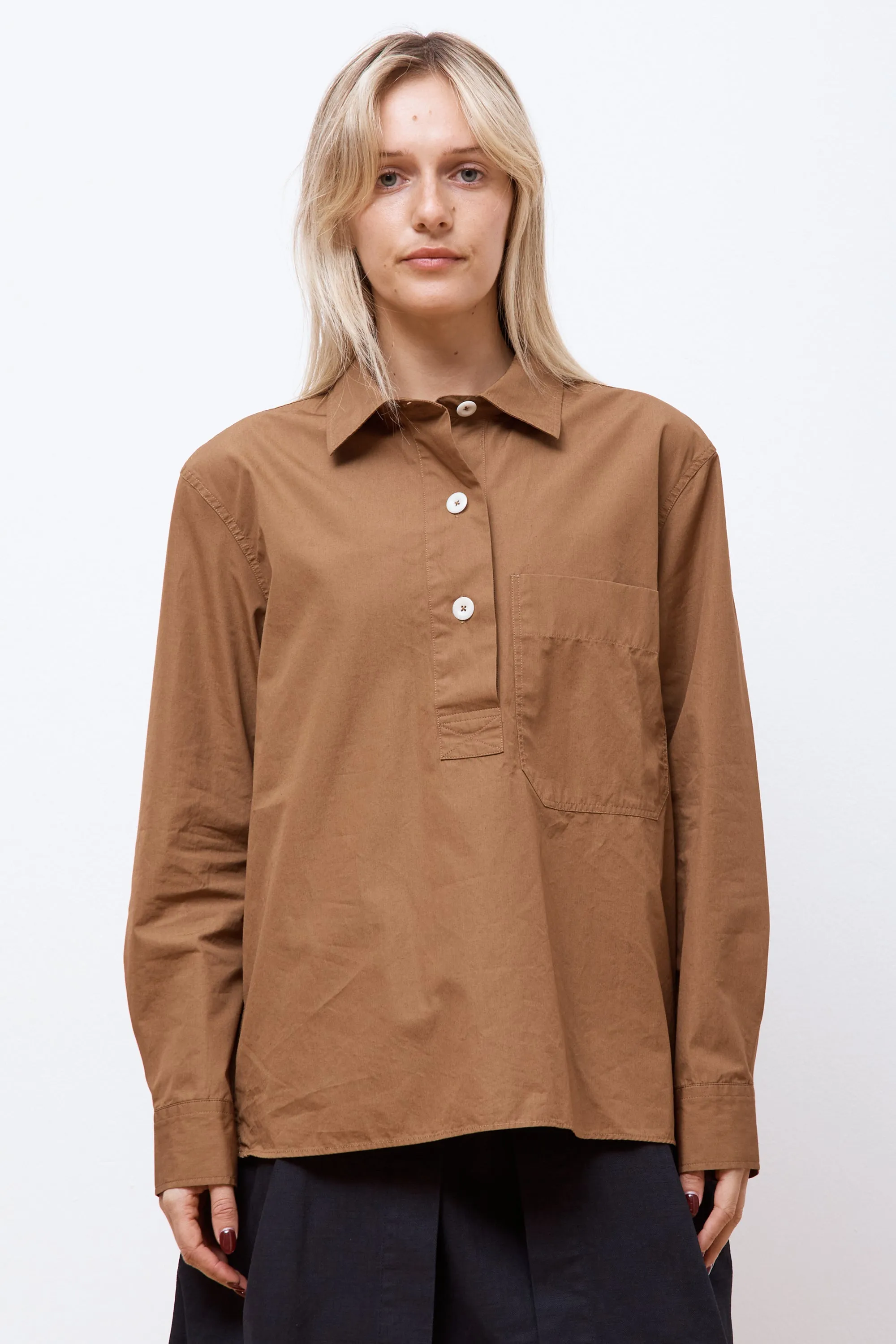 MHL Big Pocket Swing Shirt Tobacco