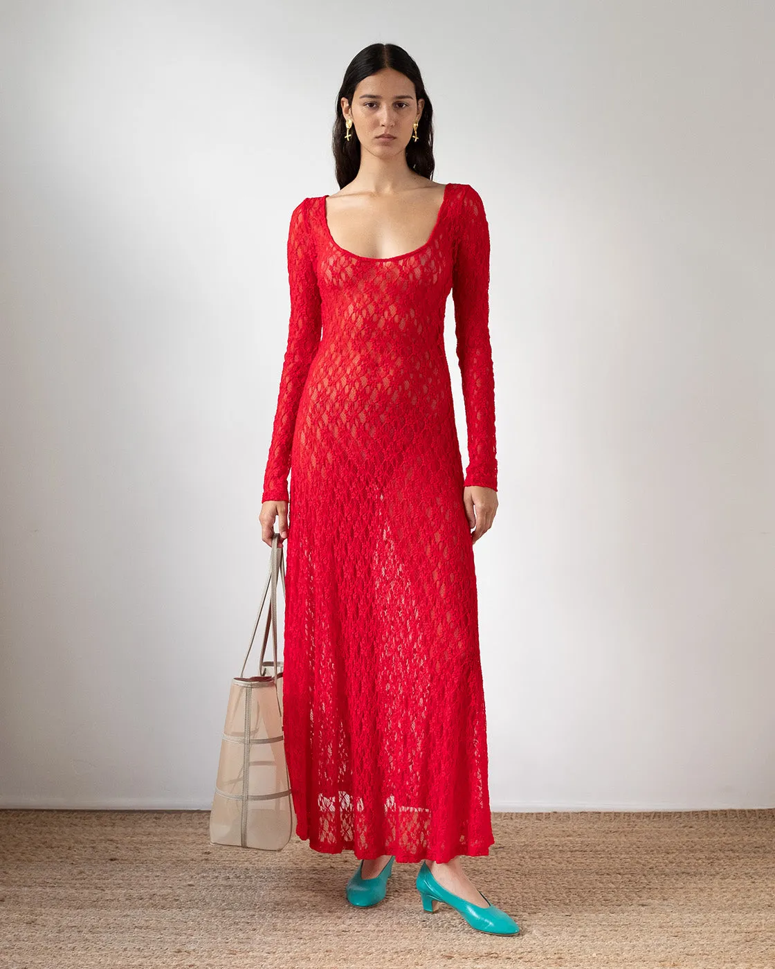 Mila Dress Lace Red