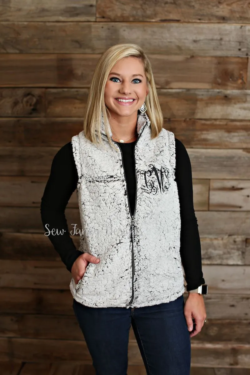 Monogrammed Sherpa Vest