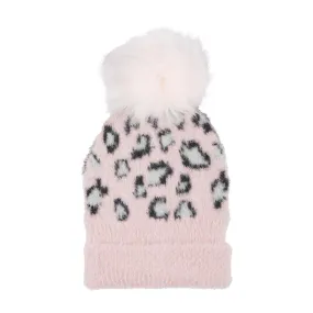 Mud Pie Fuzzy Knit Leopard Hat