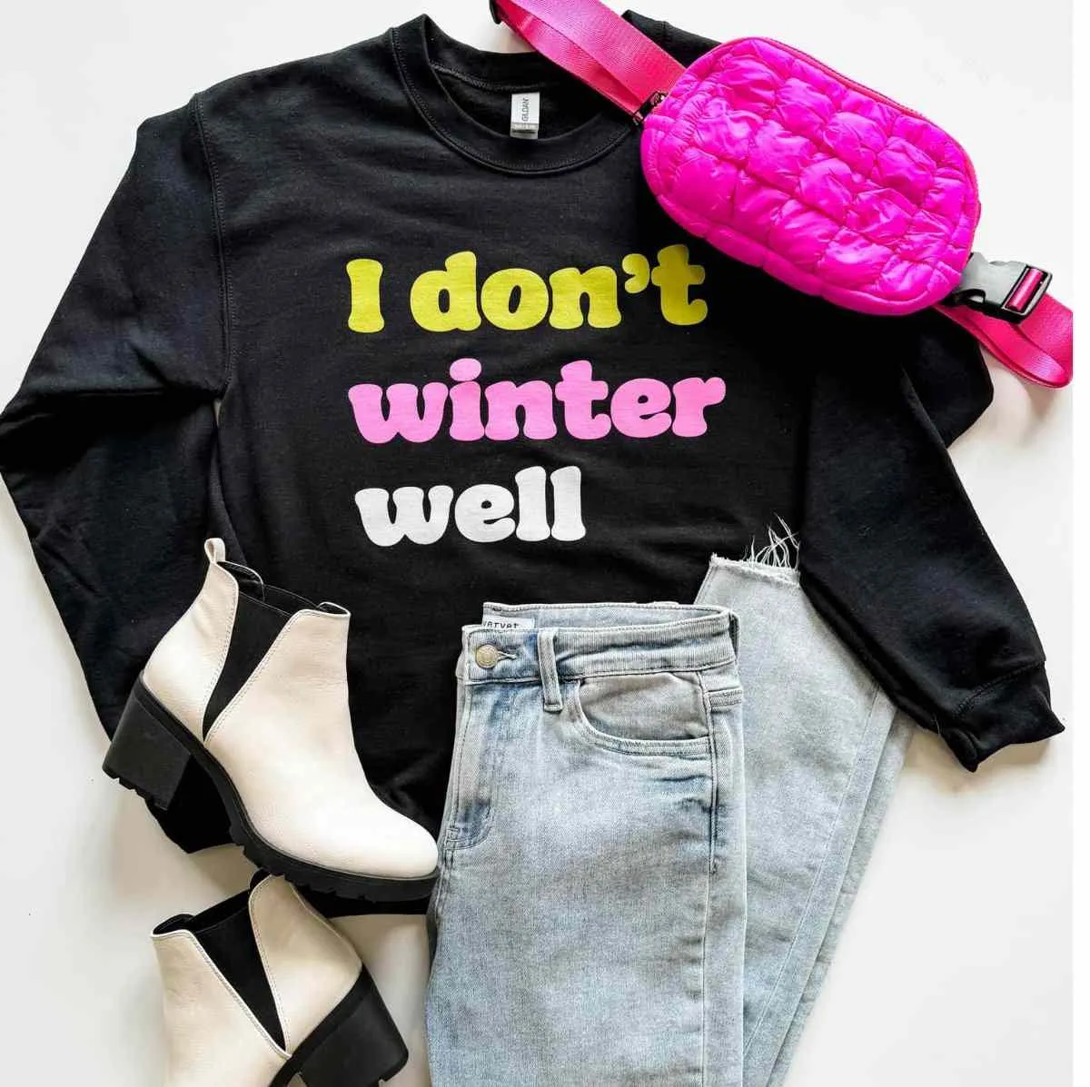 Mugsby | I Don't Winter Well Sweatshirt, Crewneck, Always Cold