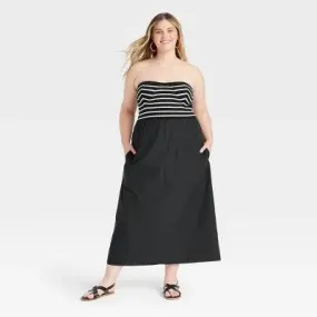 New - Universal Thread Women's Strapless Bandeau Midi Sweater Slip Dress