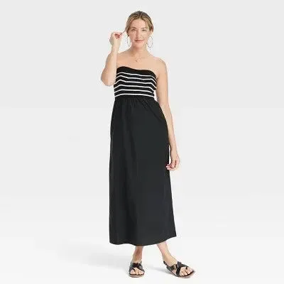 New - Universal Thread Women's Strapless Bandeau Midi Sweater Slip Dress