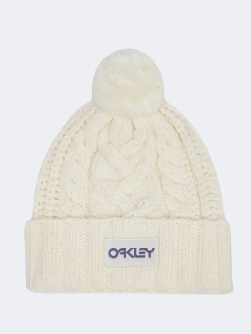 Oakley Harper Pom Unisex Lifestyle Beanie Arctic White