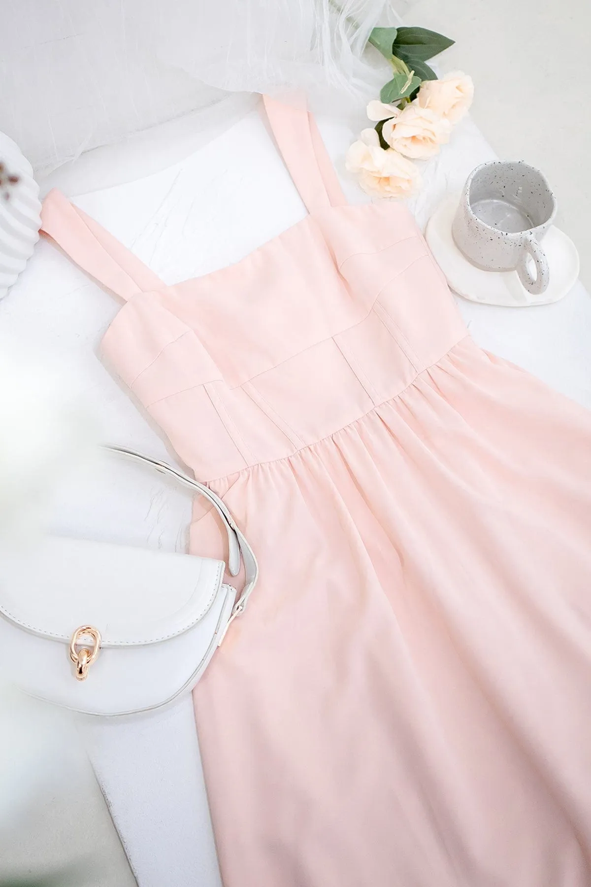 OASIS BUSTIER DRESS IN PINK