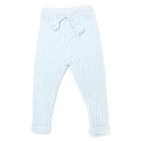 oh baby! Fuzzy Ribbed Knit Legging Tassel Waist - Fog