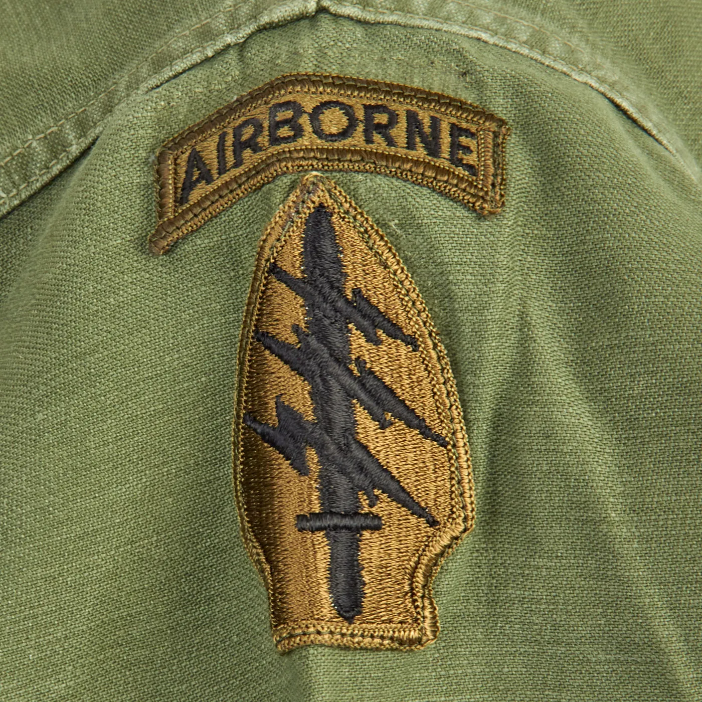 Original U.S. Vietnam War Named 1st Special Forces Group (Airborne) Uniform Grouping With Green Beret and Cambodia Escape and Evasion Map