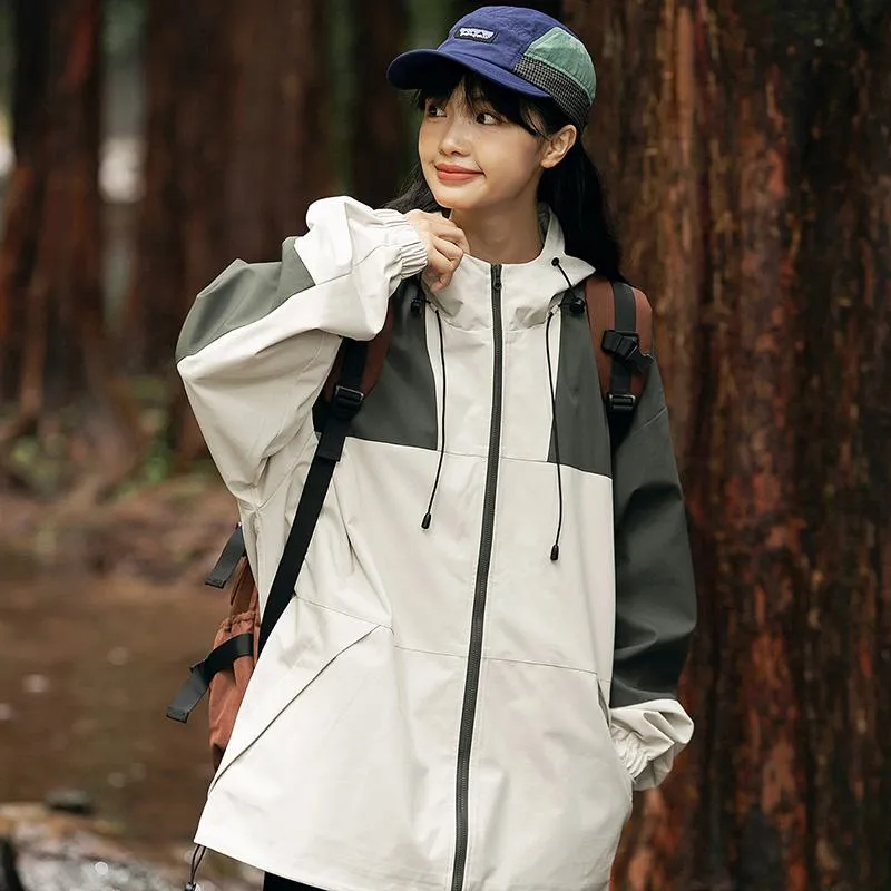 Outdoor Windproof Raincoat Hooded Jacket