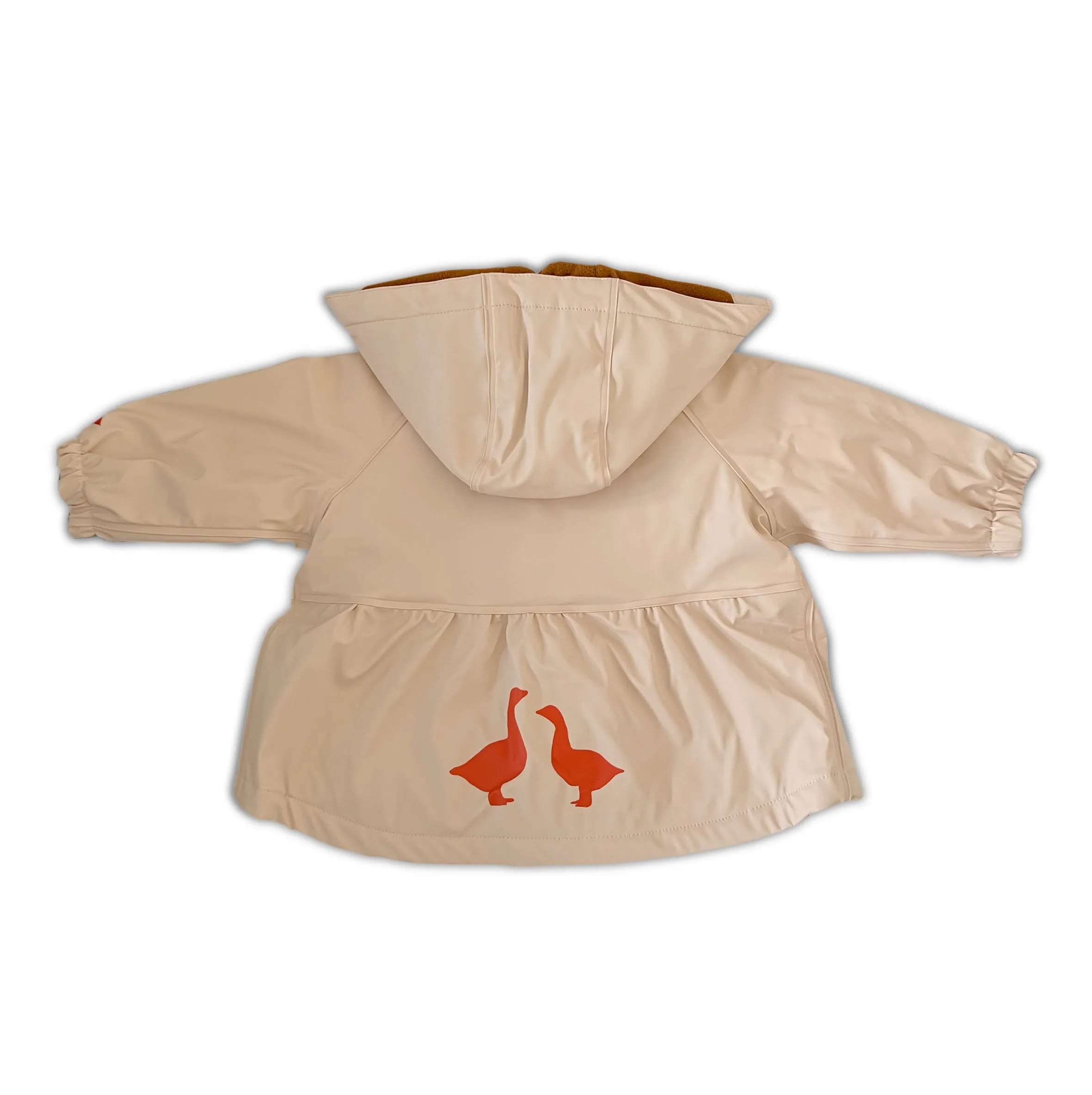 Peachy Pink Puddle Duck Kids Raincoat