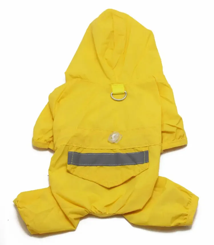 Pet Raincoat Dog Raincoat Four-leg Hooded