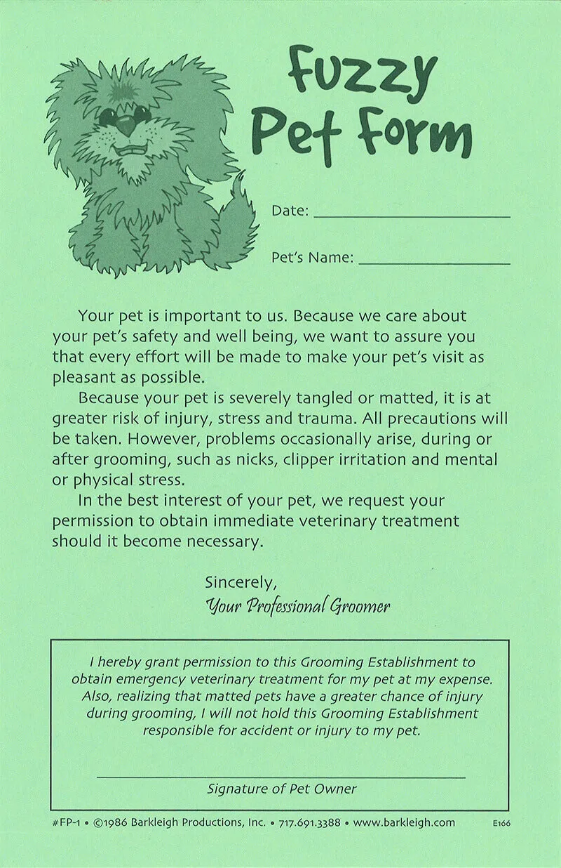 Pet Release Forms - Fuzzy