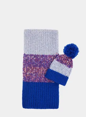 Phoebe Hat & Leia Scarf Set - Cobalt Blue