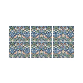 Pimpernel Strawberry Thief Placemats Blue Set of 6