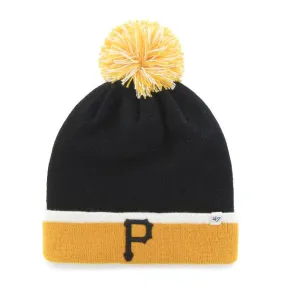 Pittsburgh Pirates 47 Brand Black Gold Baraka Knit Cuff Poofball Beanie Hat Cap