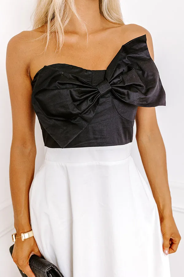 Prosecco Perfection Strapless Midi Dress