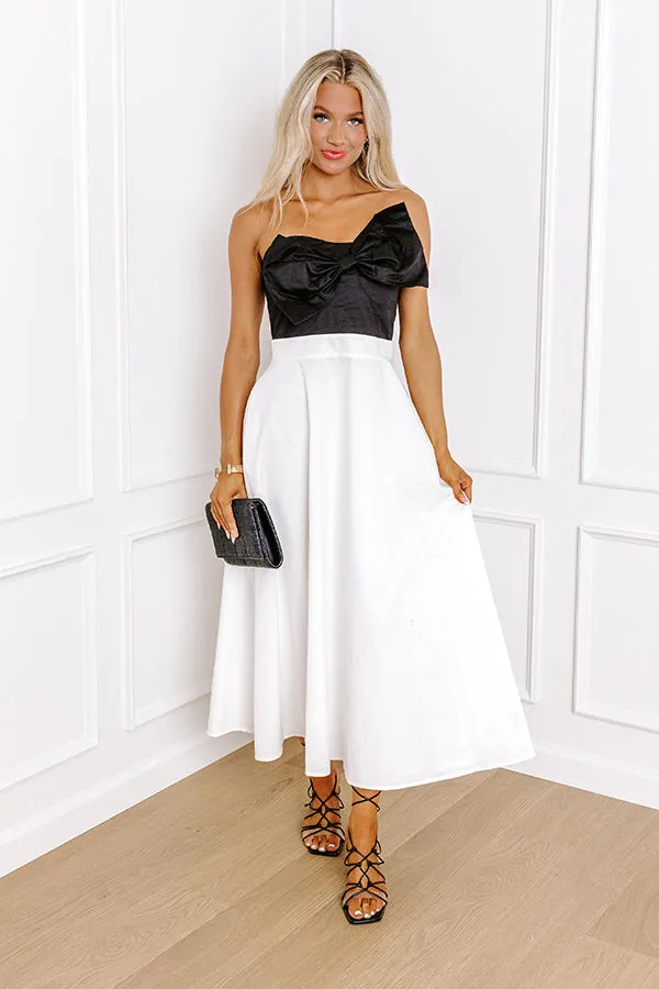 Prosecco Perfection Strapless Midi Dress