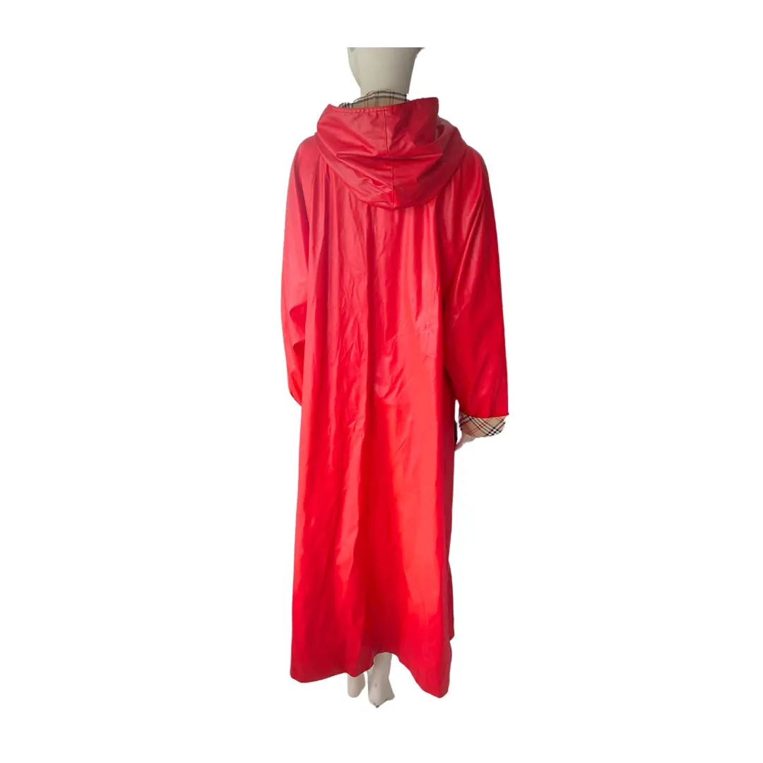 PU Raincoat Vintage Cloak Red SIZE XL