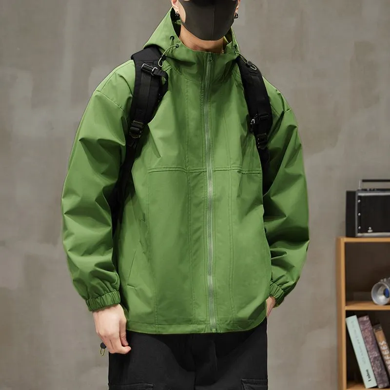 Raincoat Windproof Hooded Insulated Windbreaker