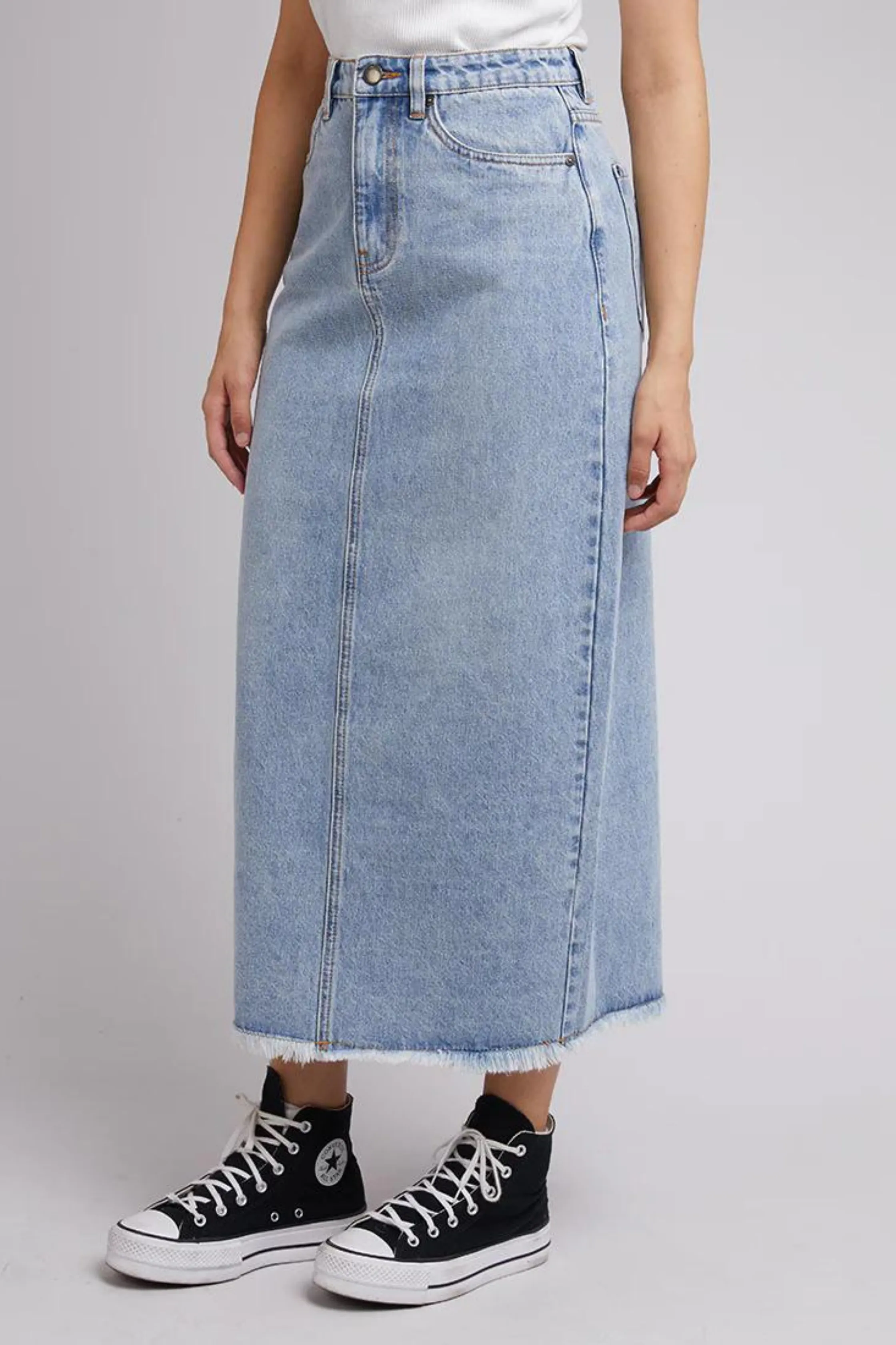 RAY MAXI SKIRT - Light Blue