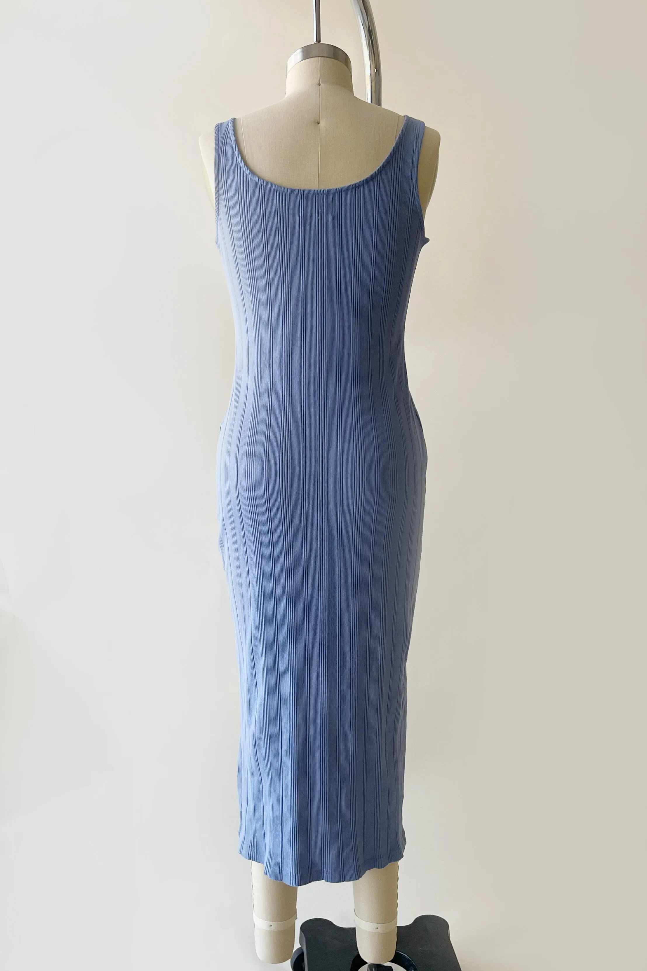 Revel Ribbed Midi Dress - Periwinkle