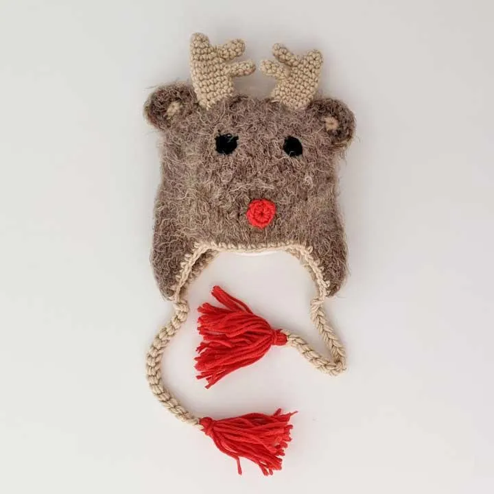 Rudolph Reindeer Beanie Hat