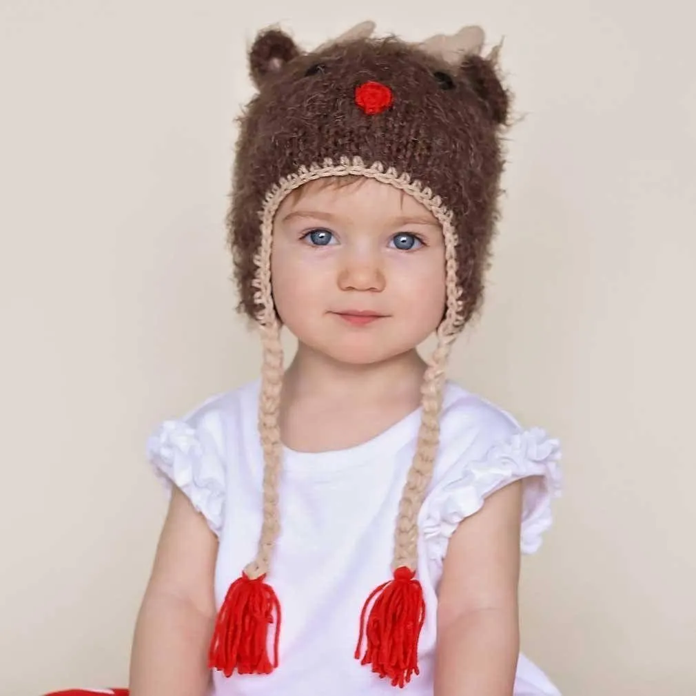 Rudolph Reindeer Beanie Hat