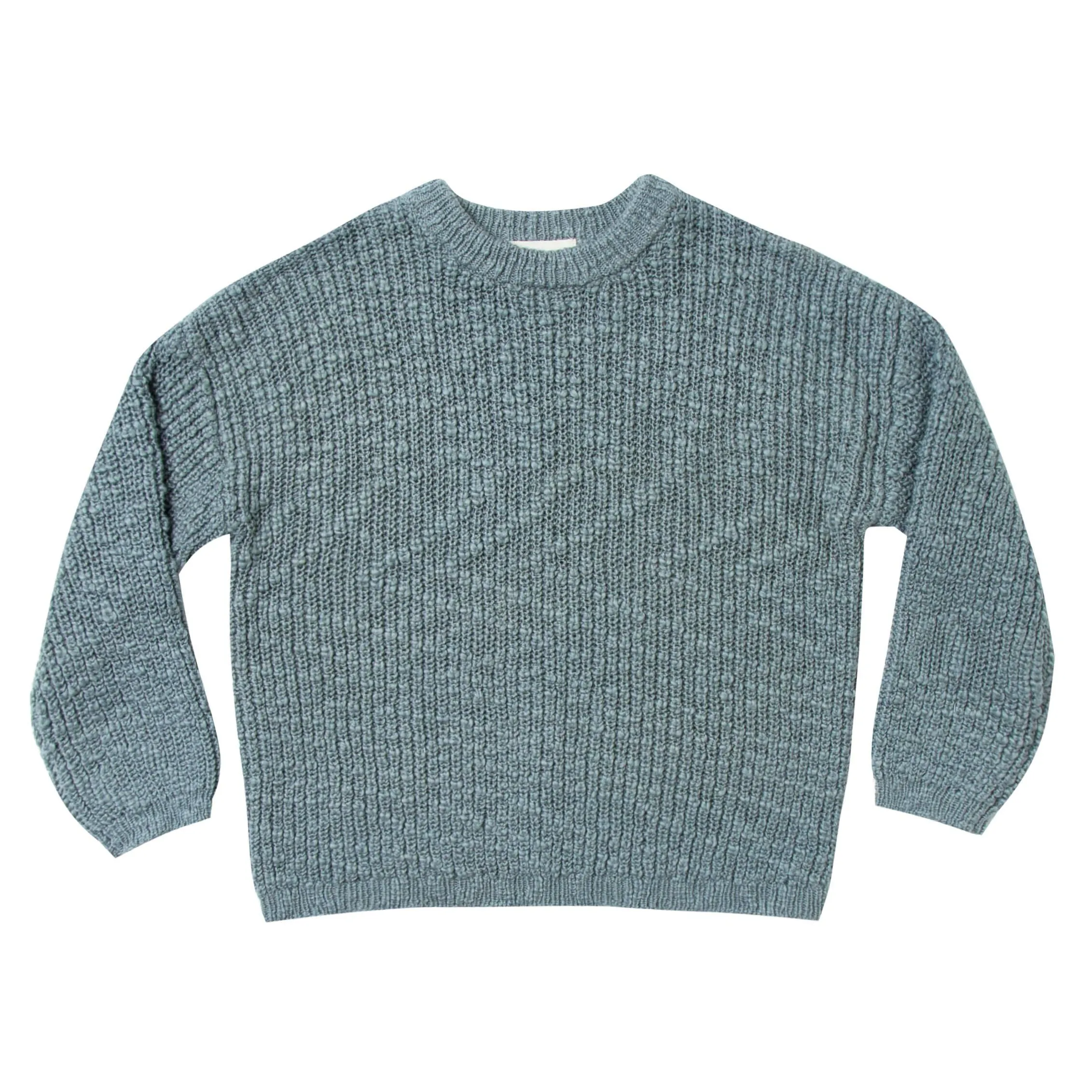 Rylee and Cru Dusty Blue Boxy Pullover