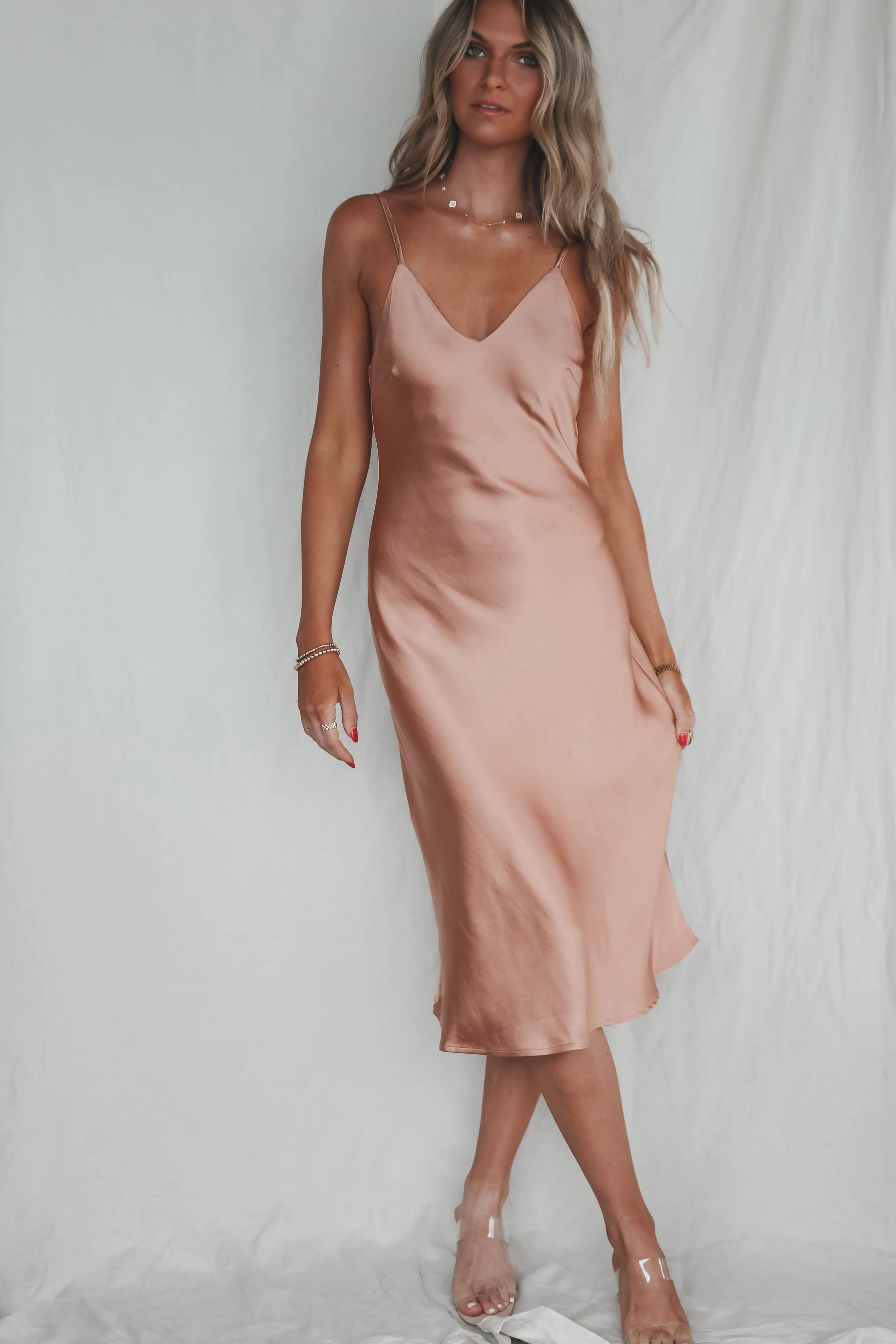 Said Yes To The Satin Midi Slip Dress