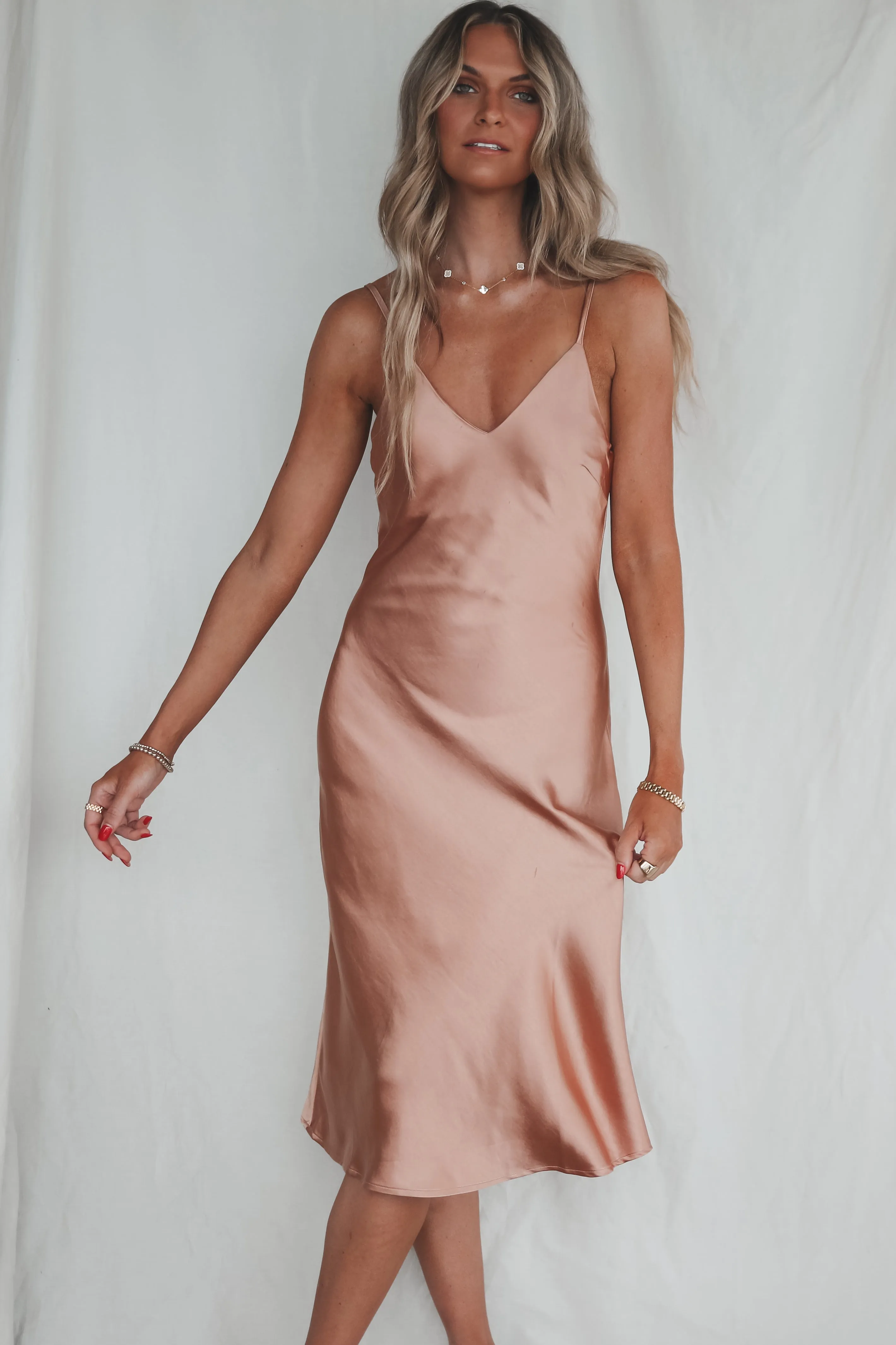 Said Yes To The Satin Midi Slip Dress