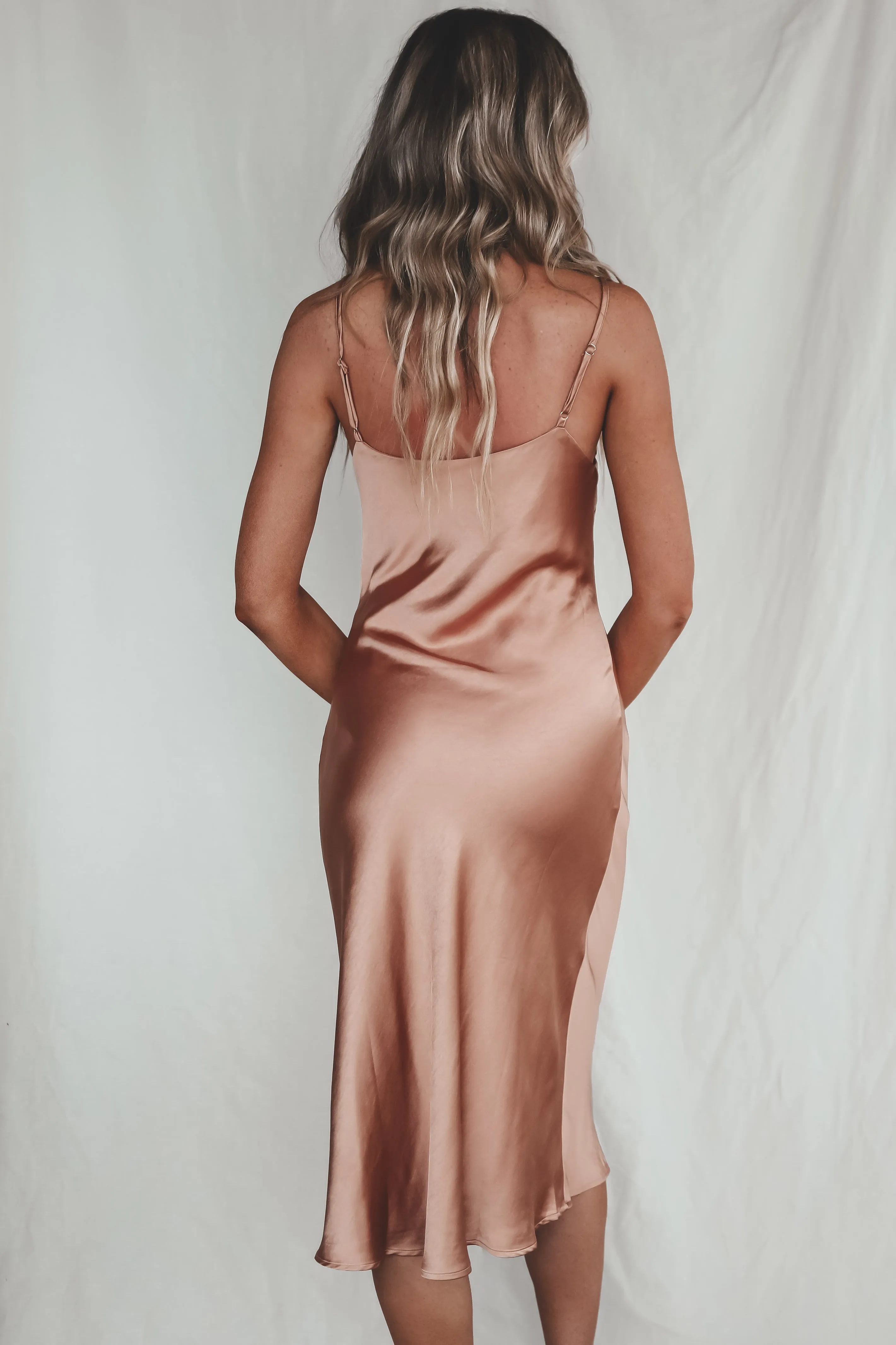 Said Yes To The Satin Midi Slip Dress