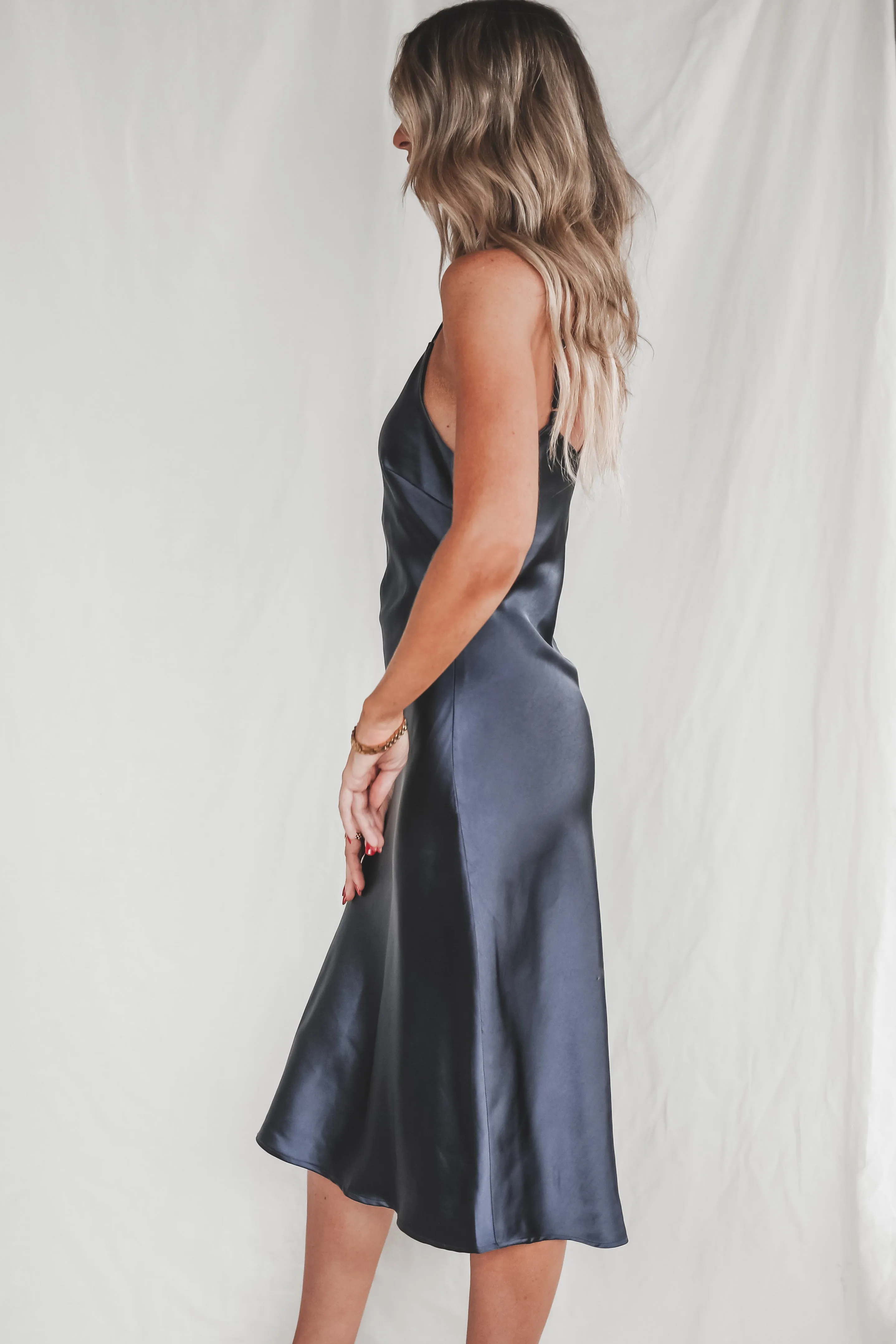 Said Yes To The Satin Midi Slip Dress