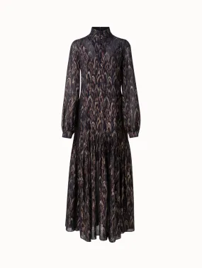 Silk Lurex Jacquard Midi Dress