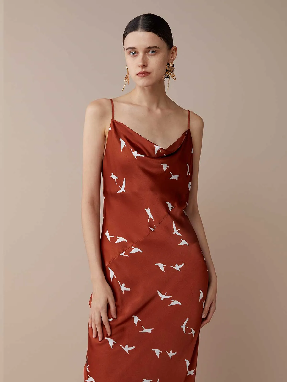 SILKINC Swan Goose Slip Dress (Swan Slip)