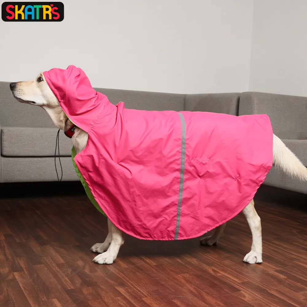 Skatrs Full Coverage Cape Style Raincoat for Dogs and Cats (Pink)