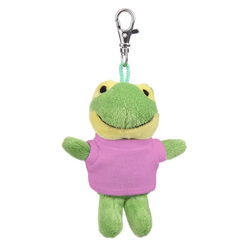 Soft Plush Frog Keychain with Tee 4"