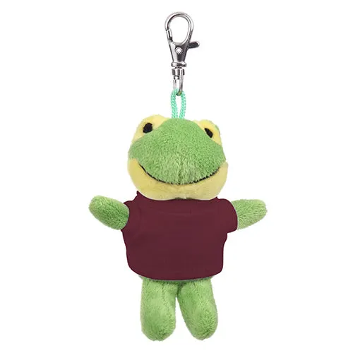 Soft Plush Frog Keychain with Tee 4"