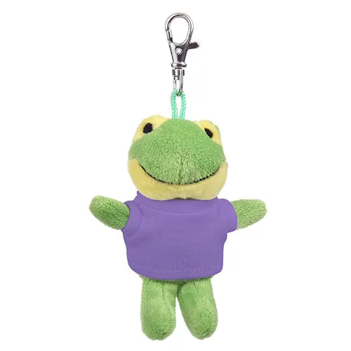 Soft Plush Frog Keychain with Tee 4"