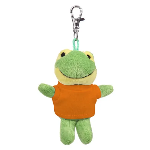 Soft Plush Frog Keychain with Tee 4"