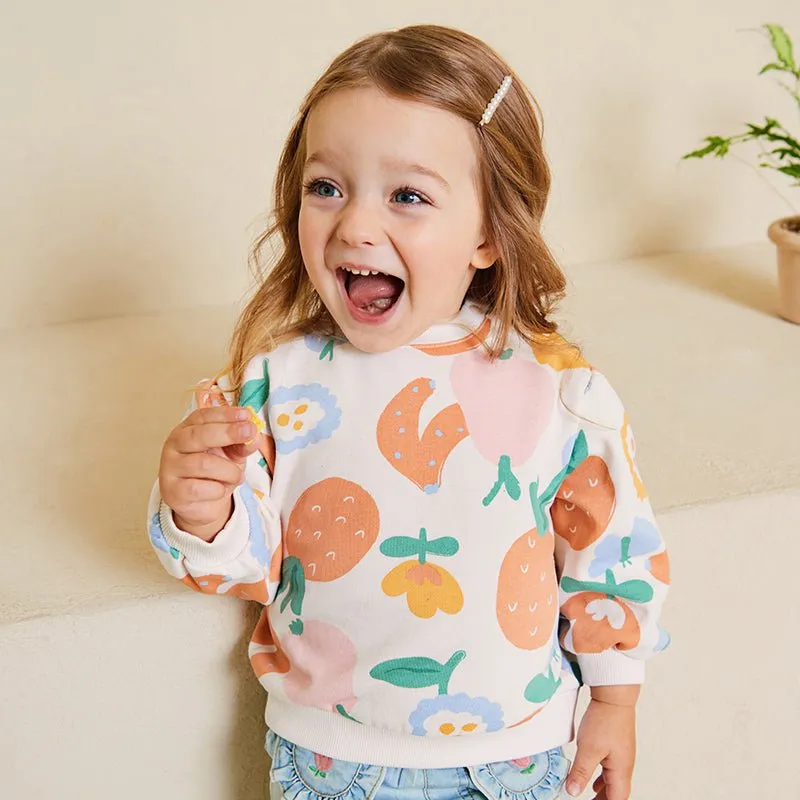 Sunny Farm Girl Floral Pullover Sweater