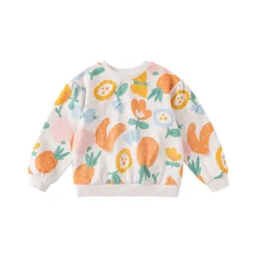 Sunny Farm Girl Floral Pullover Sweater