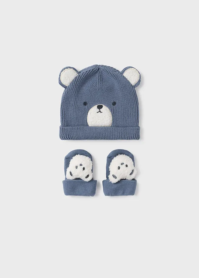 Teddy Bear Hat and Winter Sock Set