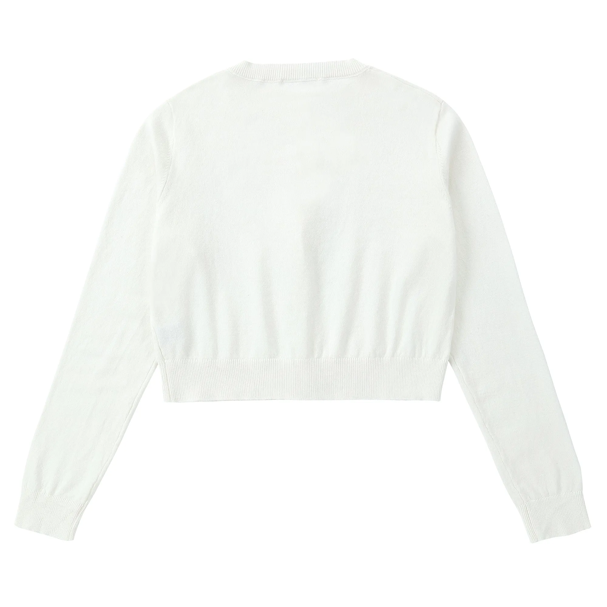 Teens Ivory Cropped Cardigan