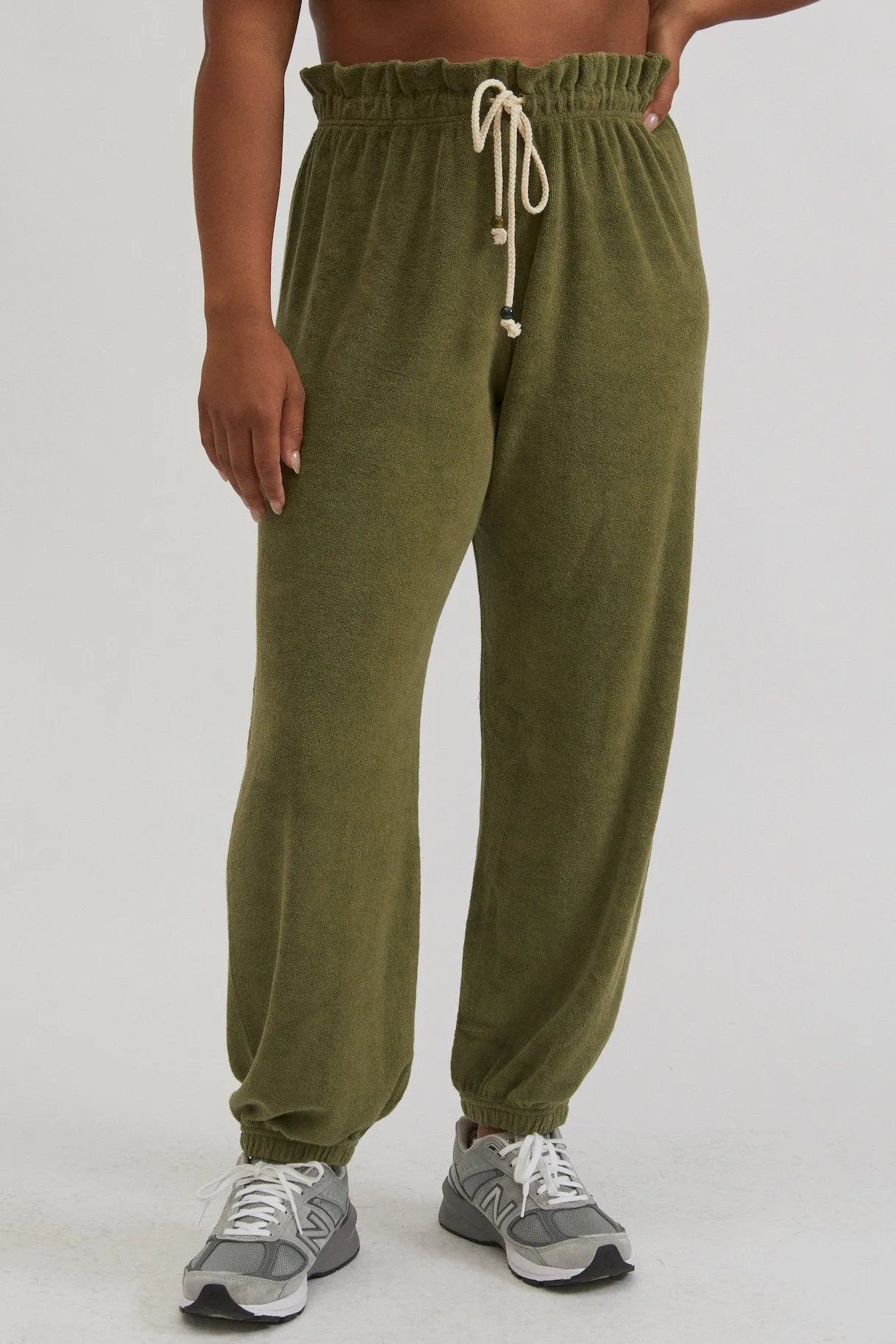 Terry Gem Sweatpant, Basil