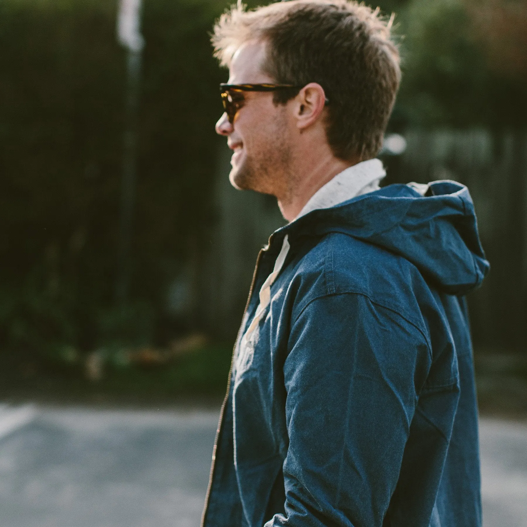 The Beach Jacket in Indigo Chambray