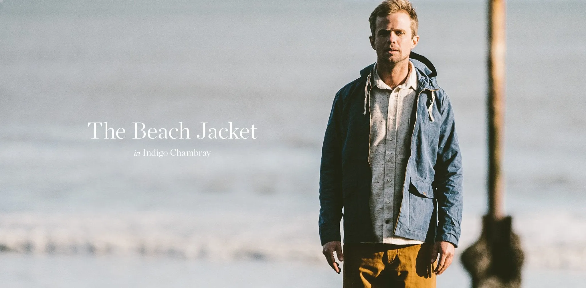 The Beach Jacket in Indigo Chambray