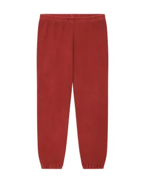 The Plant-Dyed Stadium Sweatpant. Novelty -- Deep Madder Root