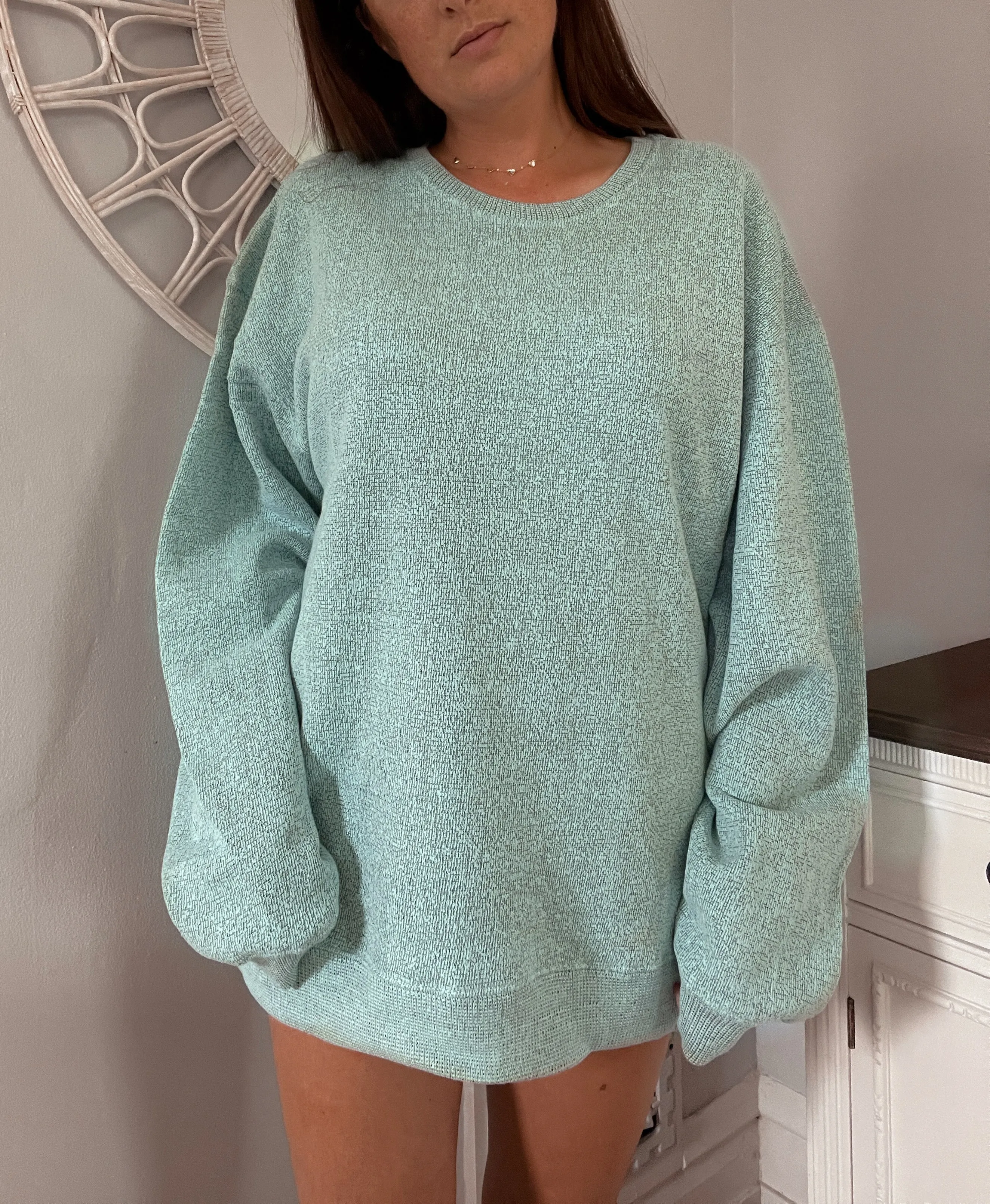 Thick Oversized Sweatshirt - Seafoam