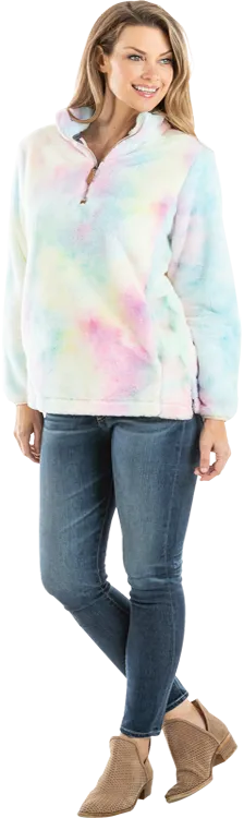 Tie-Dye Sherpa Pullover