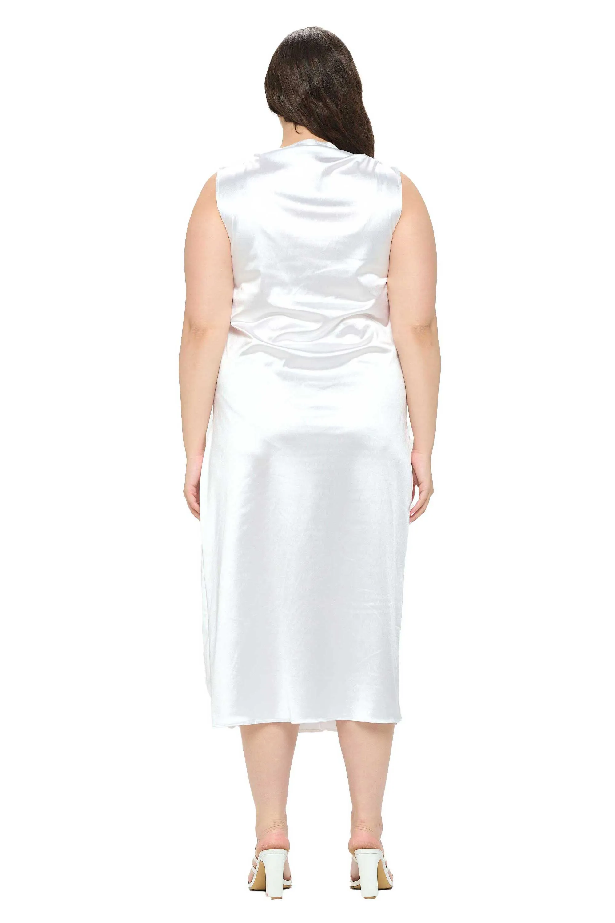 Topanga Satin Stretch Cowl Dress