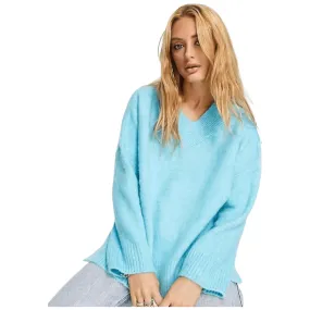 Topshop Women's Brushed Jumper - Blue